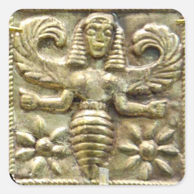 STICKER CARRÉ ANTIQUE GRECQUE HONEY BEE GODDESS (Devant)