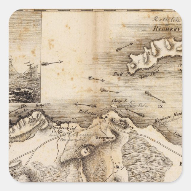 Sticker Carré Antrim, Raghery (Devant)