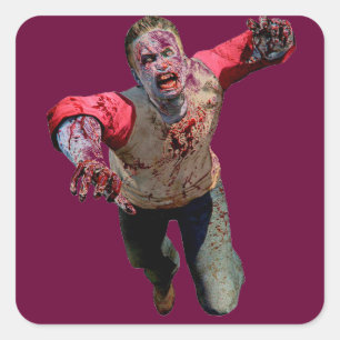 Sticker Carré #apocalypse zombie