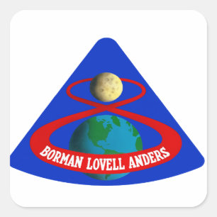 Sticker Carré Apollo 8 : Les Premiers Hommes Sur La Lune !
