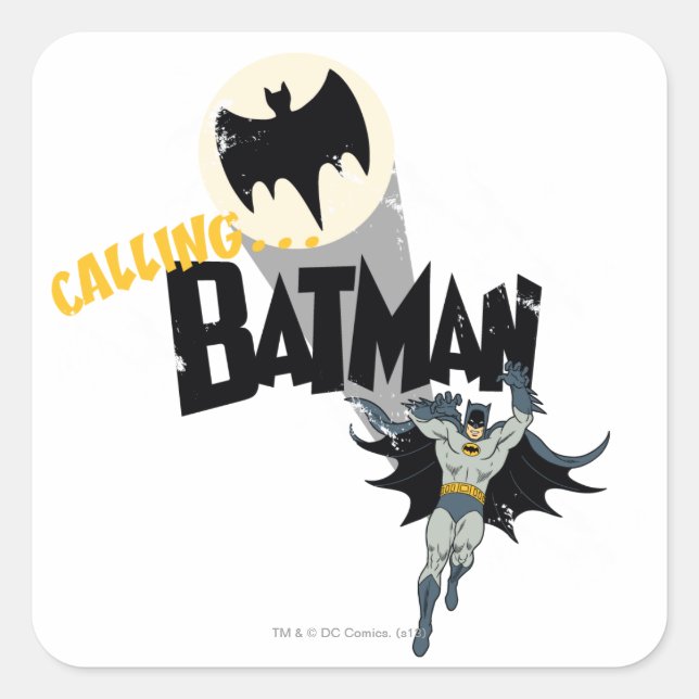 Sticker Carré Appel de Batman Graphic (Devant)
