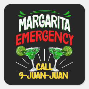 Sticker Carré Appel d'urgence Margarita 9 Juan Juan Juan