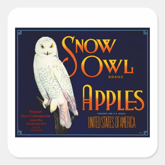 Sticker Carré Apples de Snow (Devant)