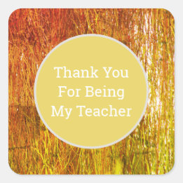Sticker Carré Appréciation de l'enseignant Couleurs d'automne Me