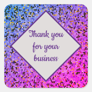 Sticker Carré Appréciation des clients de Merci Business Mosaic