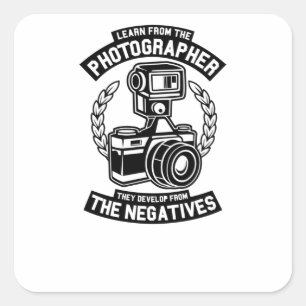 Sticker Carré Apprendre du photographe