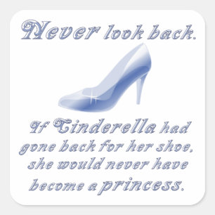 Sticker Carré Apprenez de la chaussure de Cendrillon