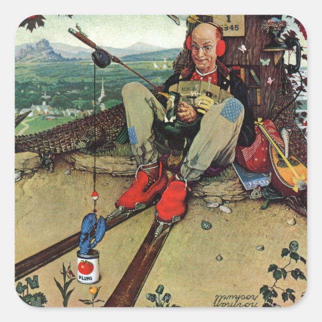 Sticker Carré April Fool, 1945 (Devant)