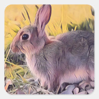Aquarelle Brown lapin Lapin Art Vintage