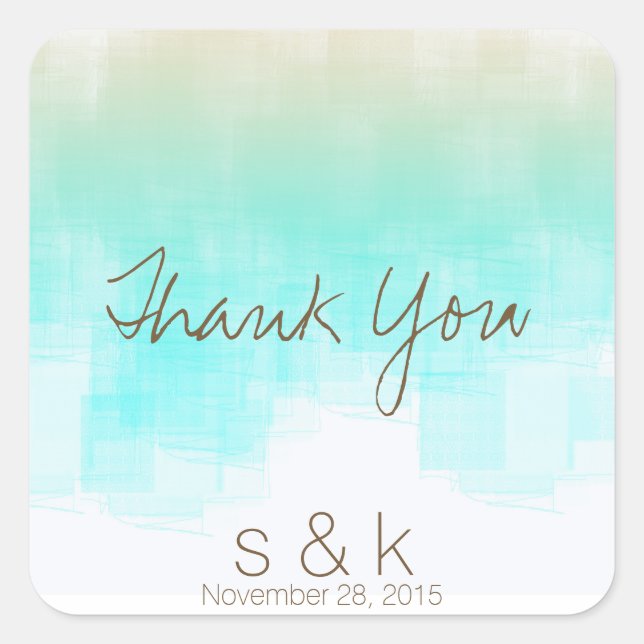 Sticker Carré Aquarelle Sunrise WSRC (Devant)