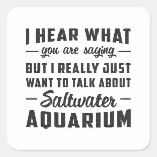 Sticker Carré Aquarium Aquarium Aquatique Poisson aquatique amus
