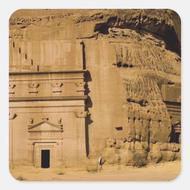 Sticker Carré Arabie Saoudite, site de Madain Saleh, ancienne 3 (Devant)