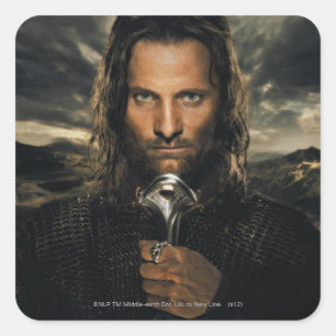 Sticker Carré Aragorn épée vers le bas
