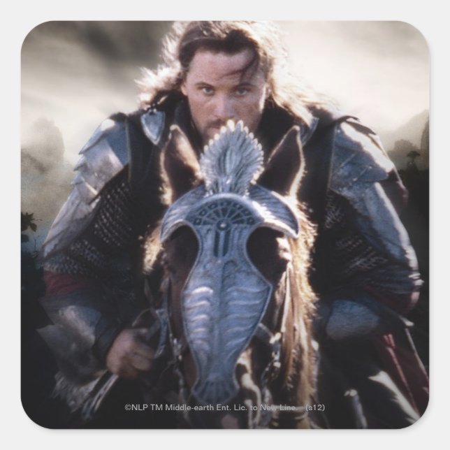 Sticker Carré Aragorn équitation (Devant)