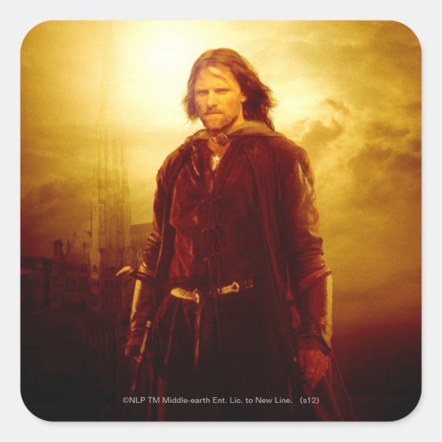 Sticker Carré Aragorn Glowing (Devant)