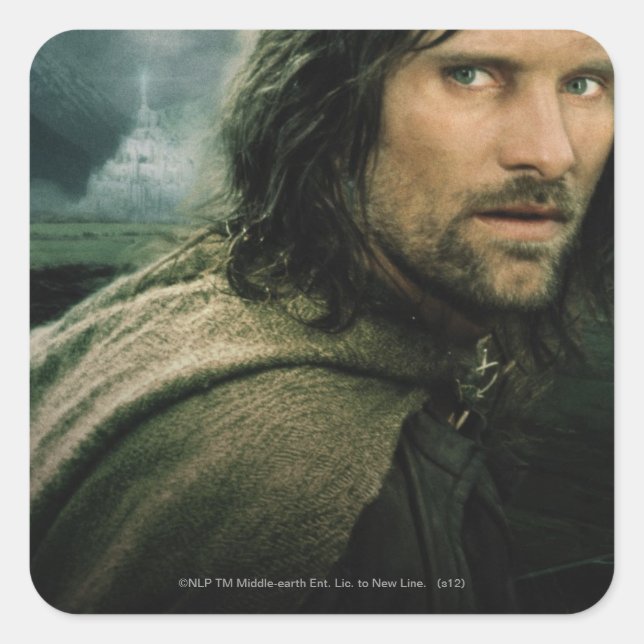 Sticker Carré Aragorn Gros plan (Devant)