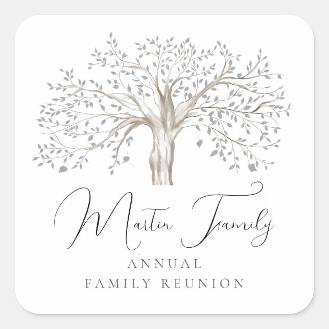 Sticker Carré Arborescence famille (Devant)