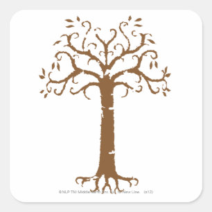 Sticker Carré Arbre blanc de Gondor