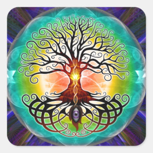 Sticker Carré Arbre de la vie