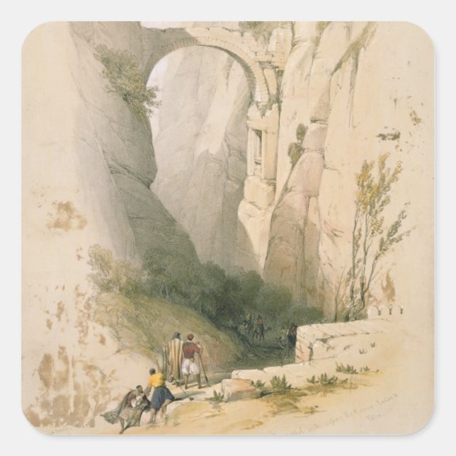 Sticker Carré Arc de Triomphe traversant la Ravine menant à Piot (Devant)