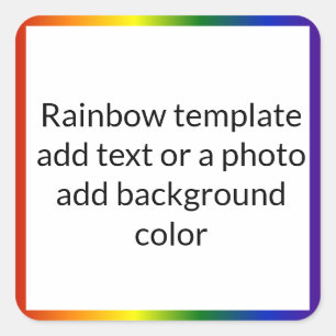 Sticker Carré Arc-en-ciel