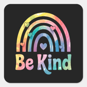 Sticker Carré Arc-en-ciel coloré - Inspirationnel positif