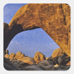 Sticker Carré Arch Rock à Joshua Tree National Park dans