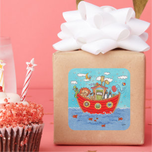 Sticker Carré Arche de Noé