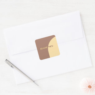 Sticker Carré Arche mariage Merci Mocha Mousse