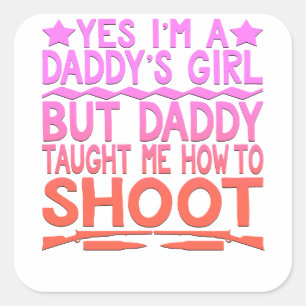 Sticker Carré ARCHERY FUNNY TEE - Daddy's Girl