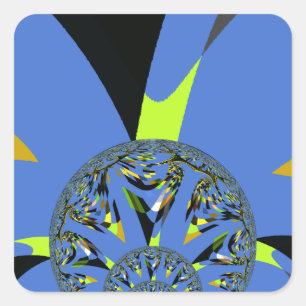 Sticker Carré Arches cool avec sphères fractales Art Design