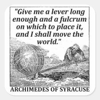 Sticker Carré Archimedes Lever