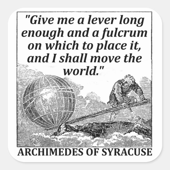 Sticker Carré Archimedes Lever (Devant)