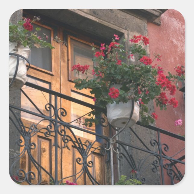 Sticker Carré Architecture dans les rues de San Miguel de (Devant)