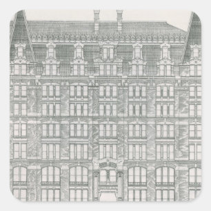 Sticker Carré Architecture vintage, Delaware & Hudson Canal Co.