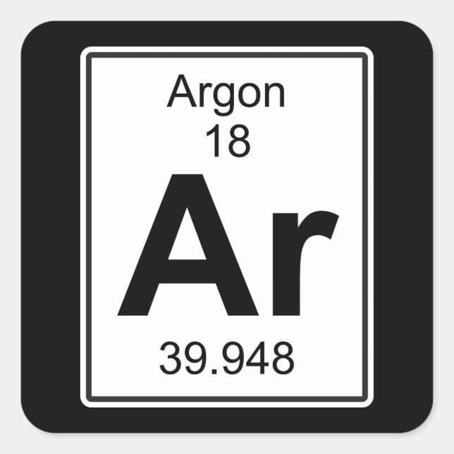 Sticker Carré Argon (Devant)
