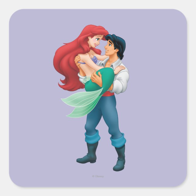 Sticker Carré Ariel et le prince Eric (Devant)