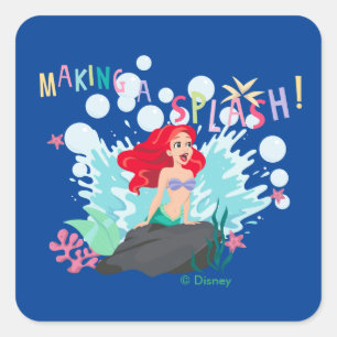 Sticker Carré Ariel  Faire Un Splash !