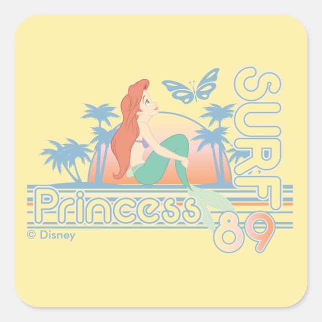 Sticker Carré Ariel Surf Princess 89 Tropical Sunset (Devant)
