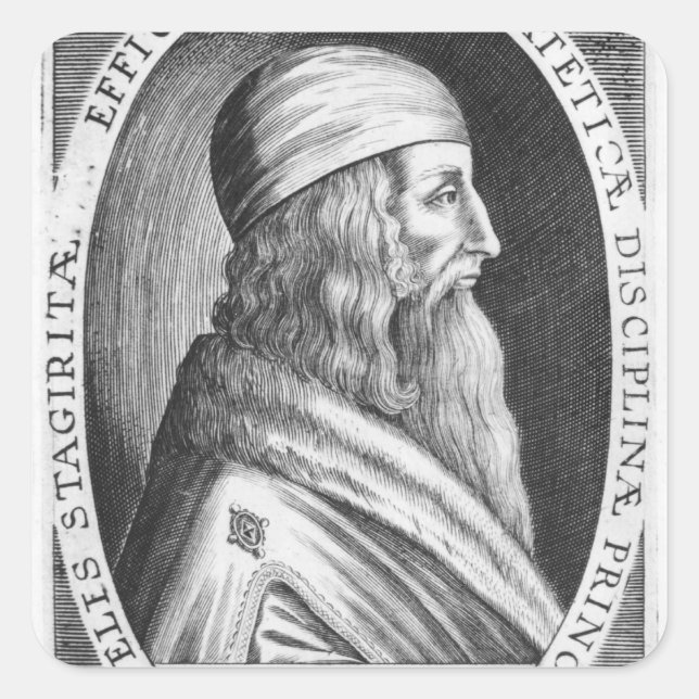 Sticker Carré Aristote (Devant)