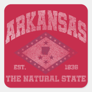 Sticker Carré Arkansas vintage