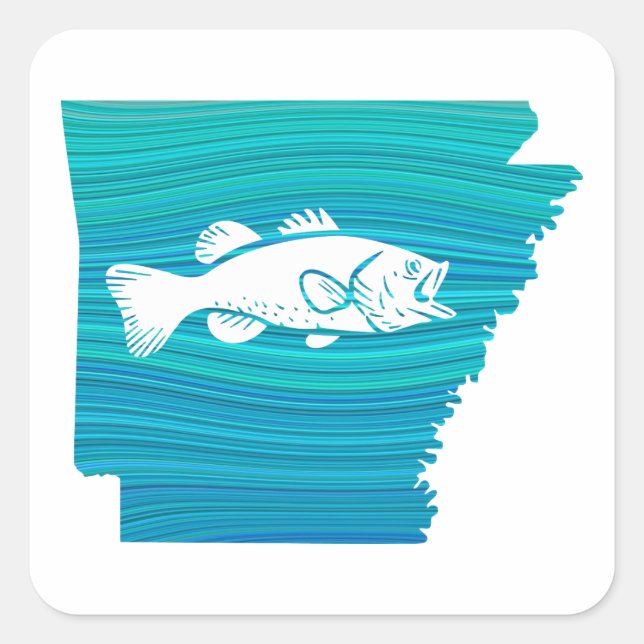 Sticker Carré Arkansas Wave Fishing (Devant)