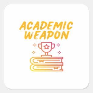 Sticker Carré Arme universitaire - Inspirationnelle surdimension
