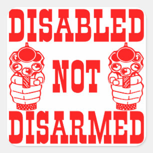Sticker Carré Armes à feu 2e modification non désarmées