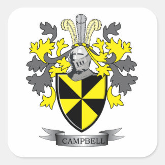 Sticker Carré Armoiries de Campbell Family Crest