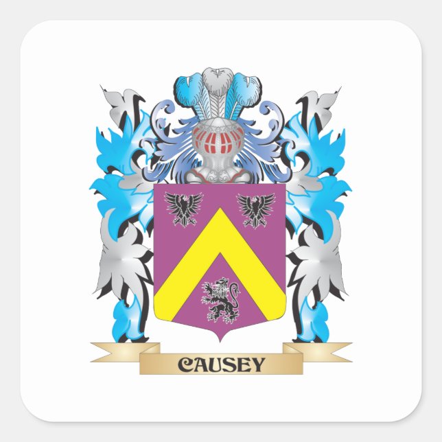 Sticker Carré Armoiries de Causey - Armoiries de la famille (Devant)