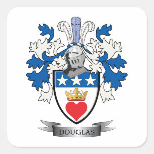 Sticker Carré Armoiries de Douglas Family Crest