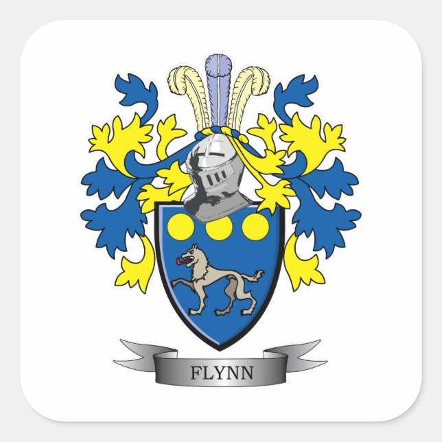 Sticker Carré Armoiries de Flynn (Devant)