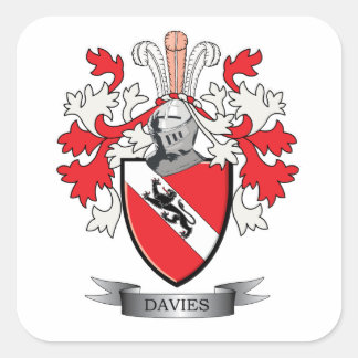 Sticker Carré Armoiries de la famille Davies