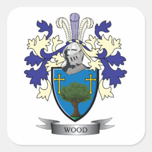 Sticker Carré Armoiries de la famille des bois